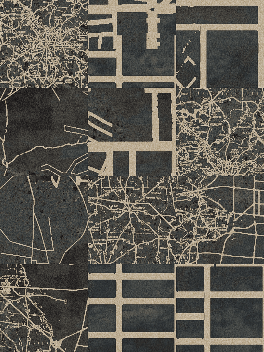 Arial Map Dark grey