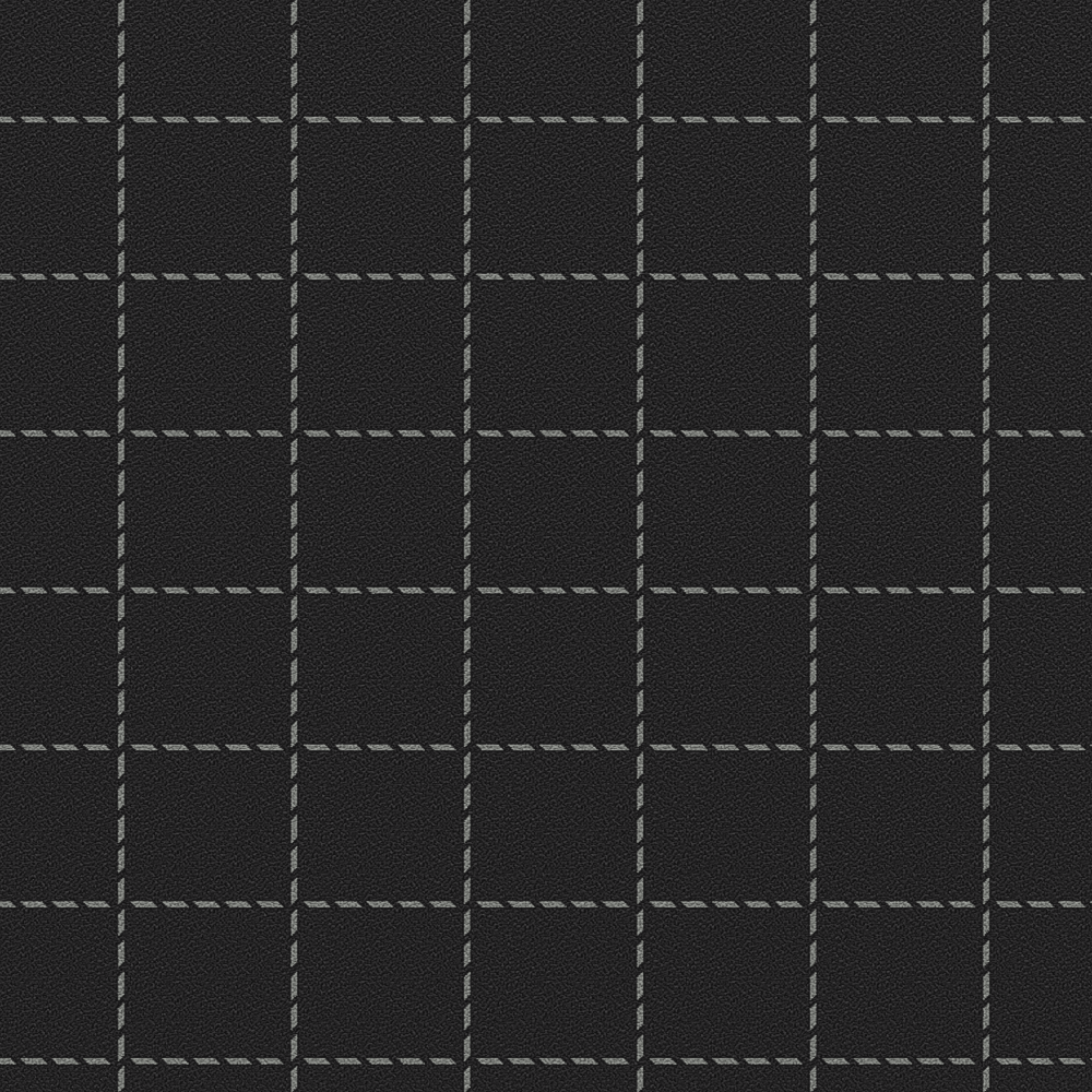 Metallic check Black
