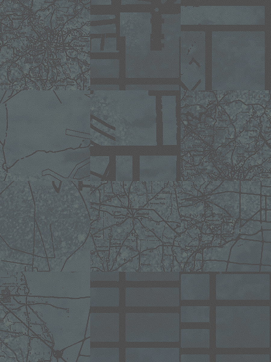 Arial Map Dark blue
